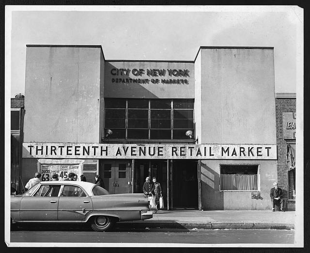 [Exterior of Thirteenth Avenue Retail Market, Brooklyn,...