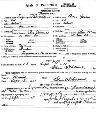 Marriage Cert of Roslia Drisba