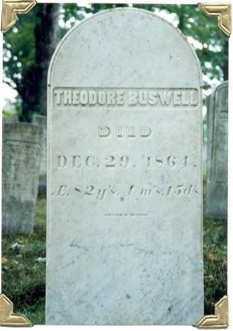 Gravestone of Theodore Buswell