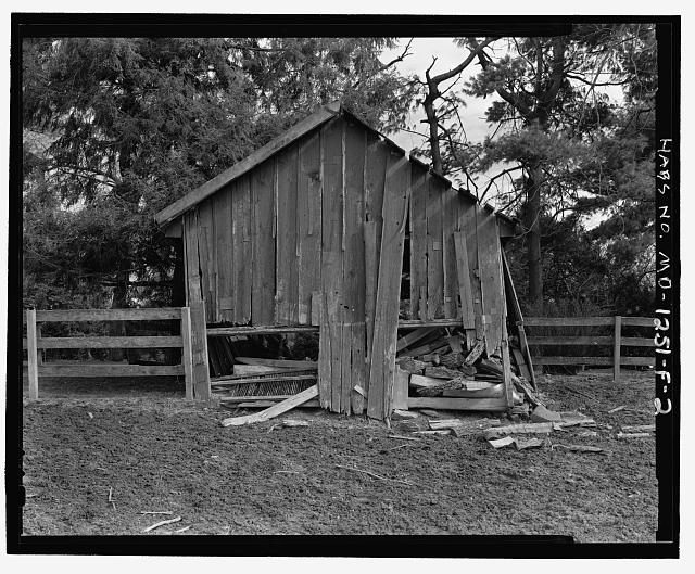 Rear (northwest) side - Thomas Farm, Frame Shed, 4632...