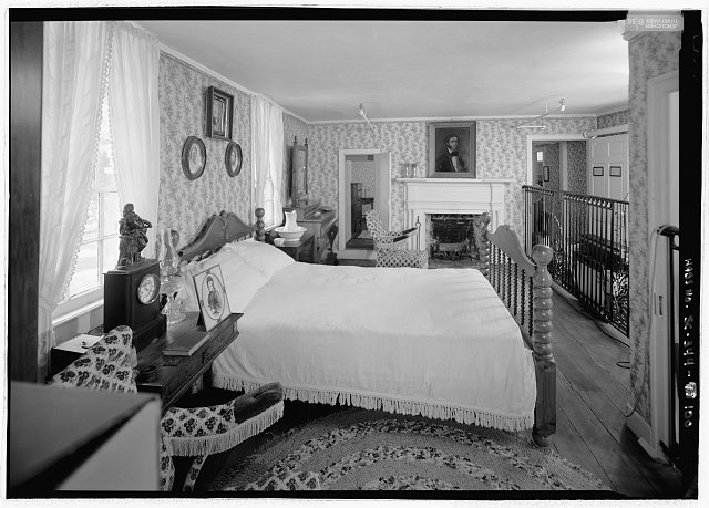Interior view, second floor view looking east in the...