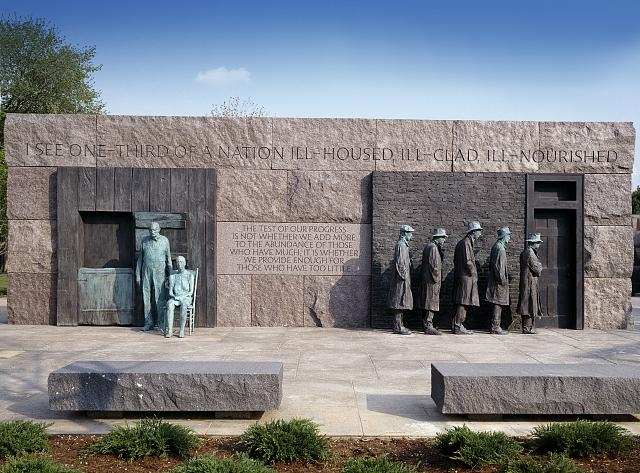 Depression breadline, F.D.R. Memorial, Washington, D.C.