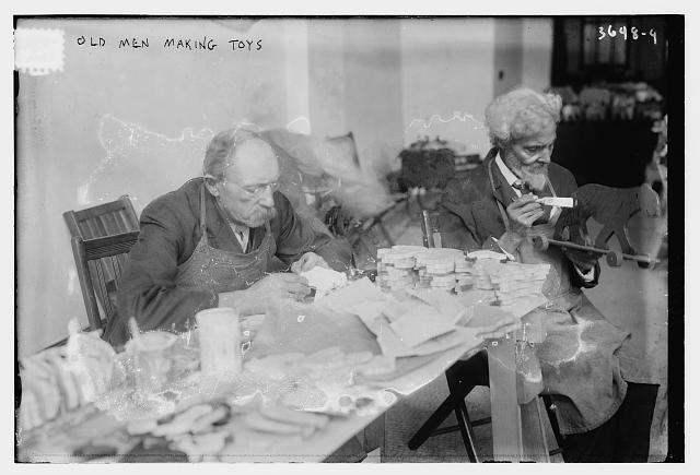 Old Men making toys