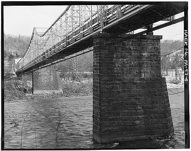 4. VIEW, LOOKING SOUTHEAST, SHOWING RIVER PIERS AND DECK...