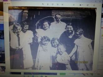 Grace as a young teen with her family