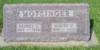 Dennis Elmer Motsinger & Maude Bridgewater Gravesite