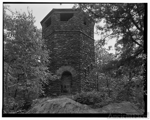 68. LAKE TAGHKANIC STATE PARK, STONE WATER TOWER, VIEW S....