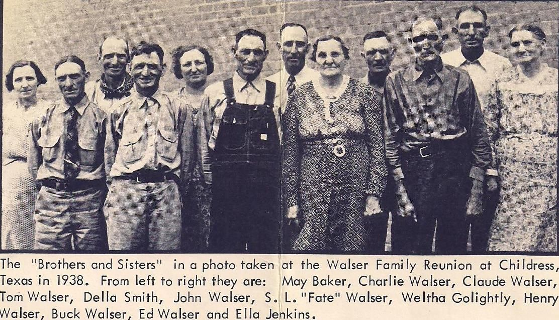 Walser Family Reunion Texas 1938