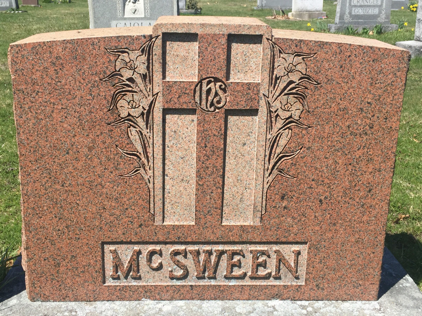 Delia Callan McSween-- gravestone 2