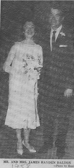 Wedding photo of Mr. and Mrs. James Hayden Dalton