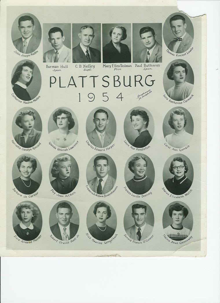 Plattsburg High School, Missouri, 1954