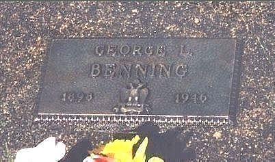 George L. Benning Headstone, Washington