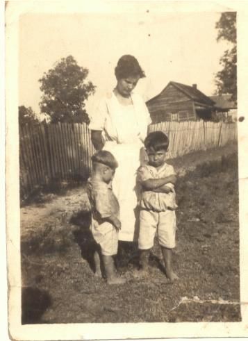 Grandma Russell and sons