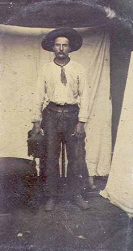 Cowboy Tintype Photo