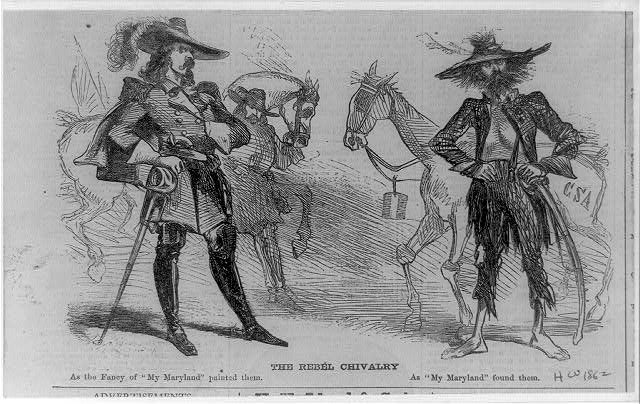 The rebel chivalry as the fancy of "My Maryland" painted...