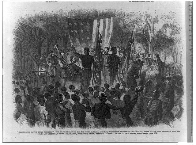 "Emancipation Day in South Carolina" - the Color-Sergeant...