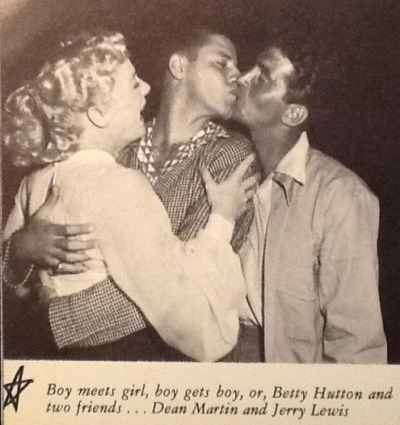 Betty Hutton, Jerry Lewis and Dean Martin.