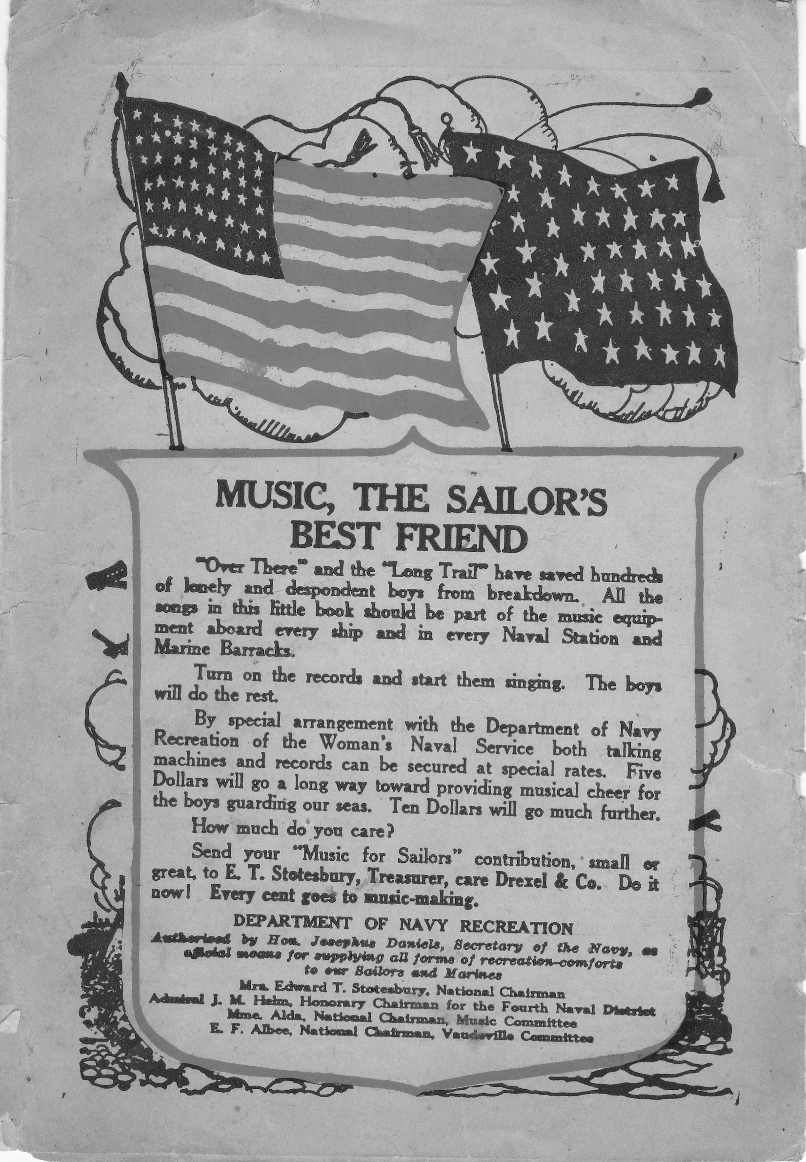 WW1 Sailor's music booklet