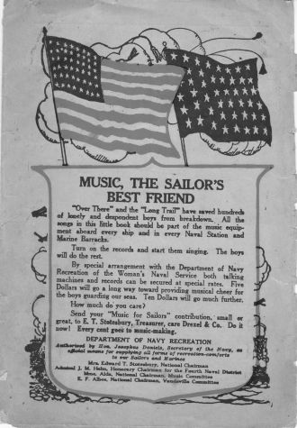 WW1 Sailor's music booklet WW1 Sailor's music booklet