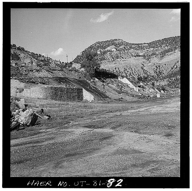 82. VIEW OF CUT-STONE RETAINING WALL BETWEEN TIPPLE AND...