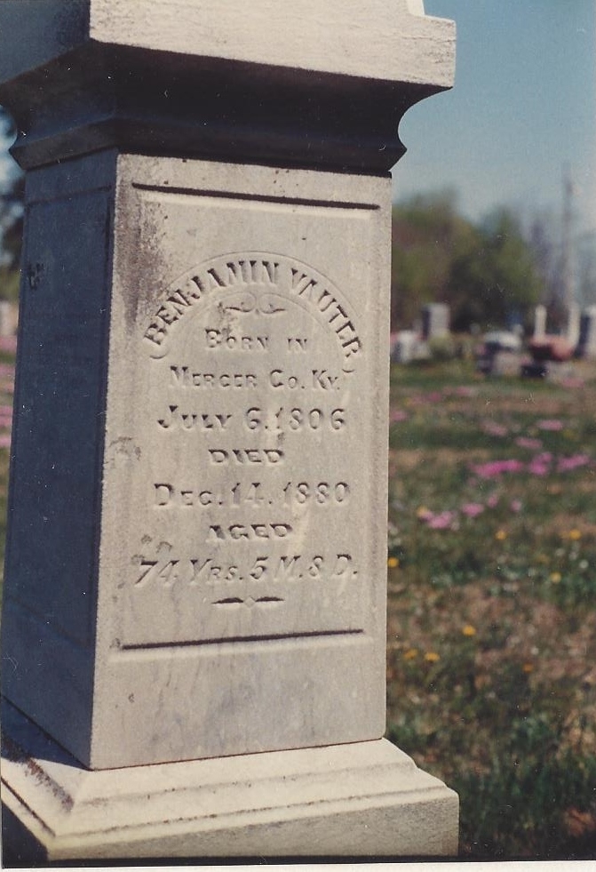 Benjamin Vauter headstone