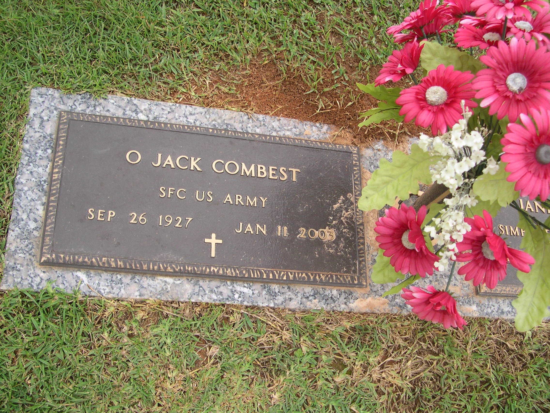 Orean Jack Combest gravestone