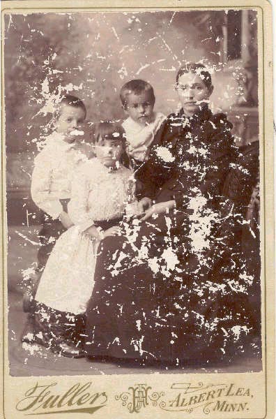 Amelia A. Lyon-Burch and children