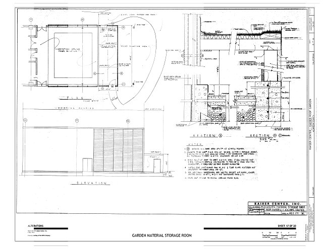Garden Material Storage Room - Kaiser Center, 300...