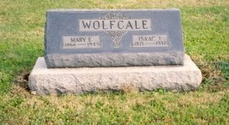 Isaac James  Wolfcale & Mary Ellen Shady gravestone