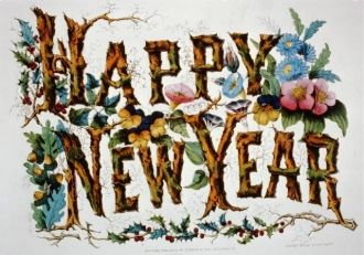 Happy New Year - Currier & Ives 1876