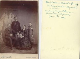 William Alexander Family Rushville Indiana 1886