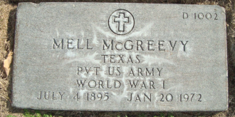 Mell McGreevy Gravesite 
