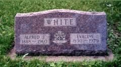 J. Alfred & Ella 'Eva' line (Hardisty) White Tomb