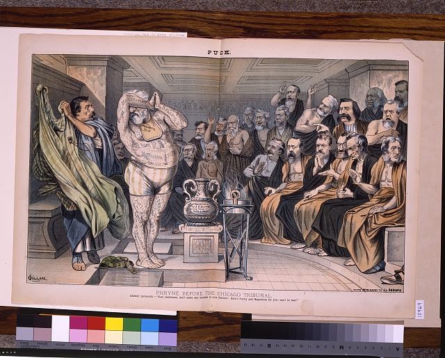 Phryne before the Chicago tribunal / Gillam, with...