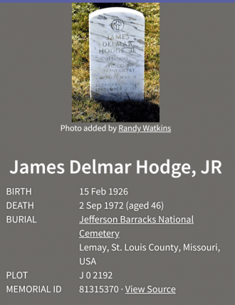 James Delmar Hodge Jr Grave