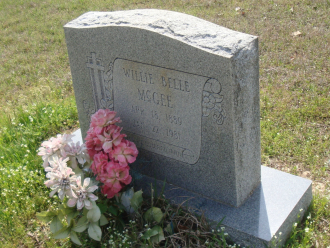 Willie Belle Bowen McGee Gravesite