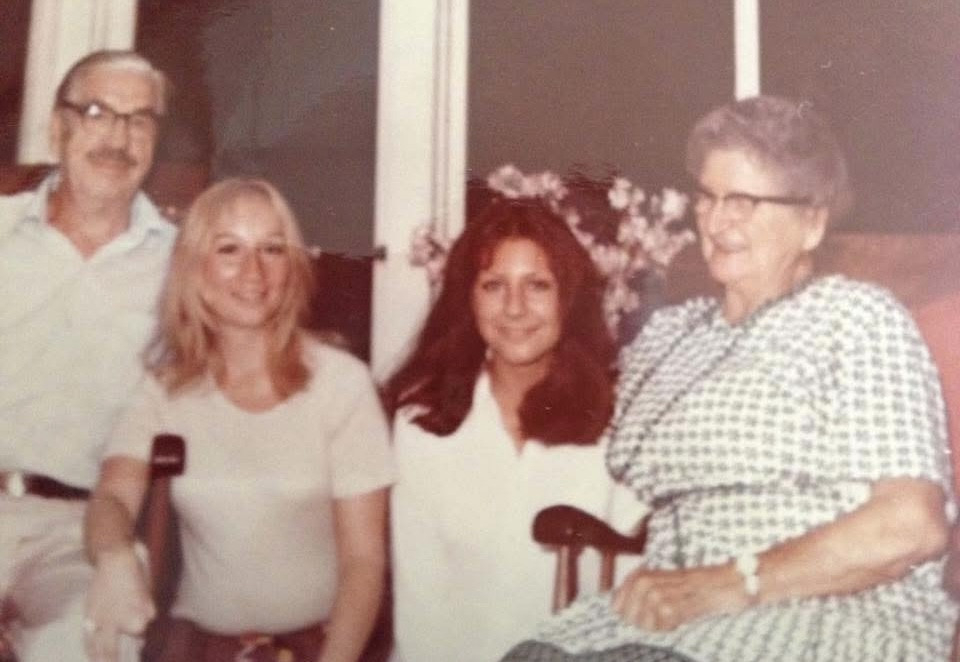 Margaret M Krumpolt  about 1968 with brother and great-nieces