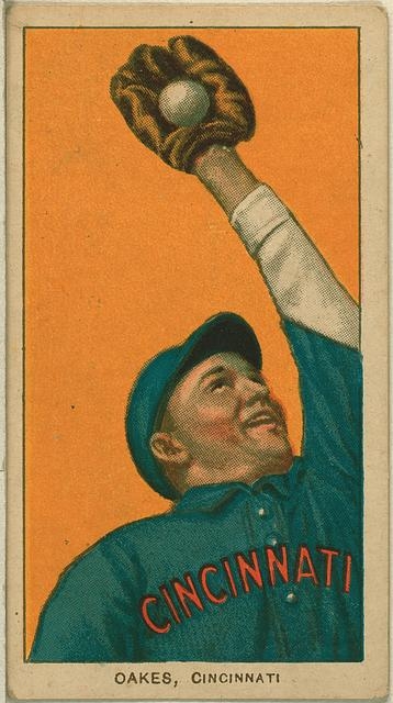 [Rebel Oakes, Cincinnati Reds, baseball card portrait]