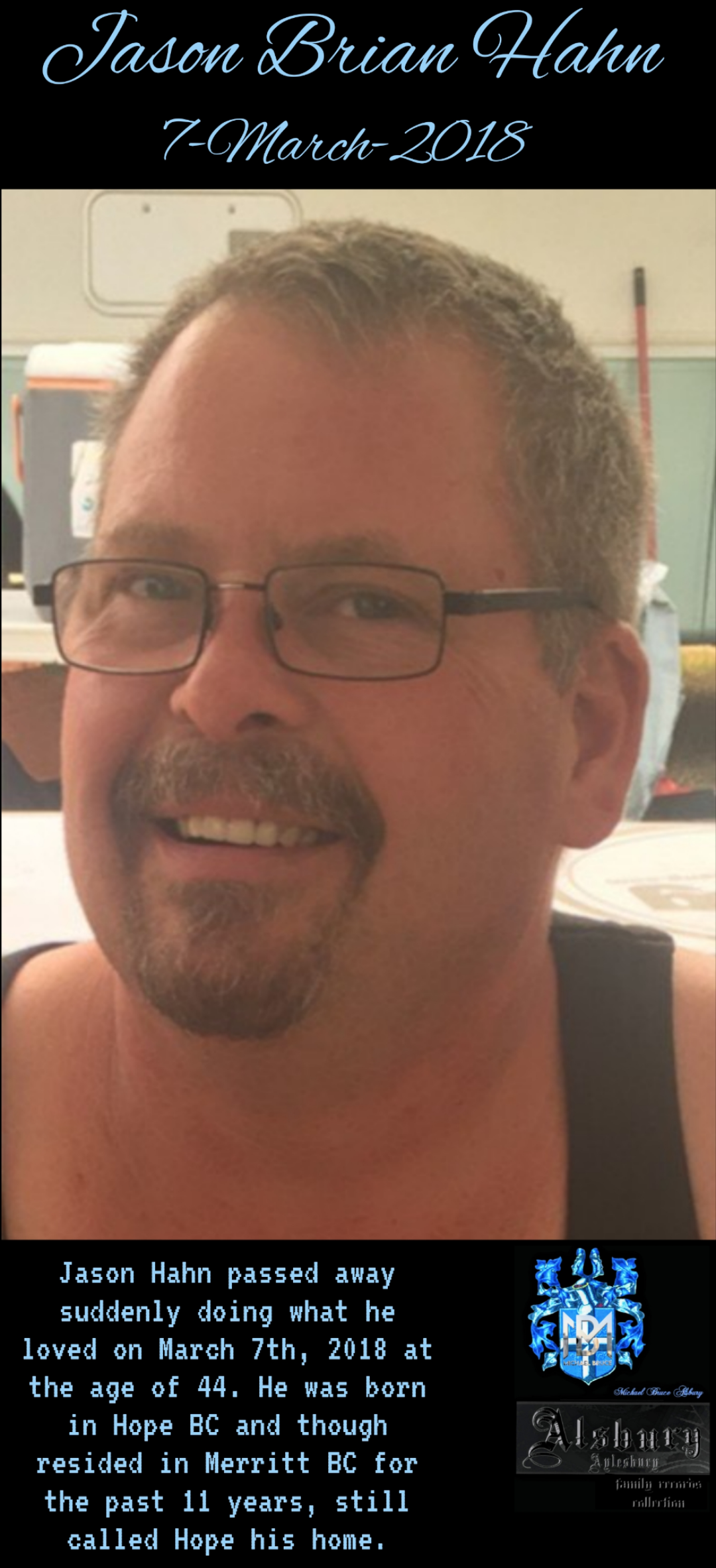 In memory of Jason Brian Hahn 