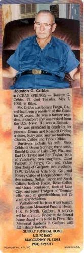 Houston G Cribbs Obituary
