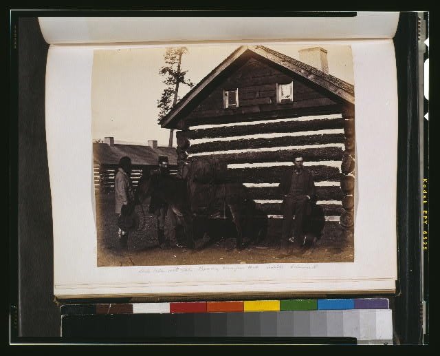 Mule laden with casks - Boundary Commission huts,...