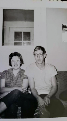 Richard William Russell. 
And unknown lady. This is my dad. The lady isn't my mom. 
