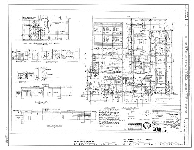 First Floor Plan and Details - U.S. Veterans Hospital,...