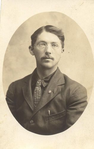 Young Man with Glasses,Sepia