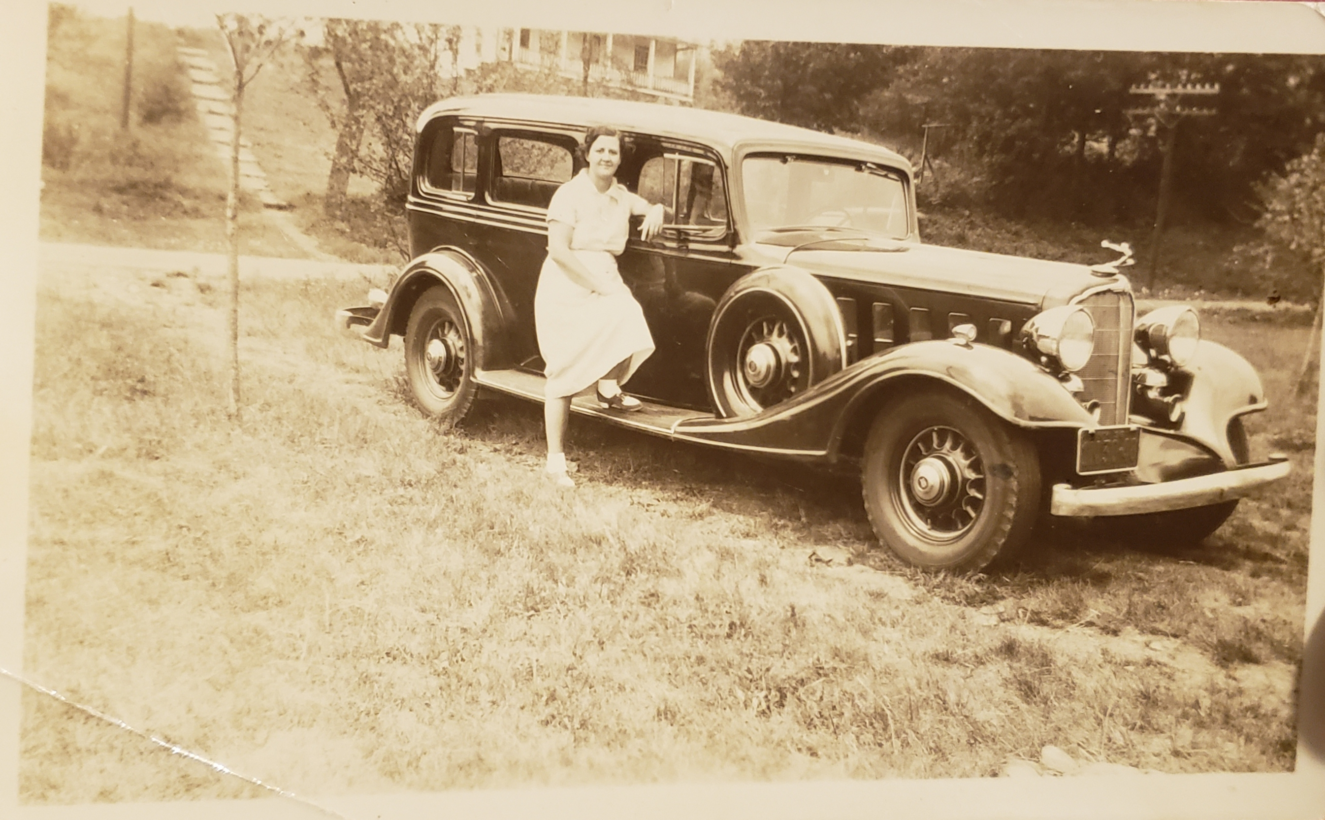 Mae Florence  (Taft) Consentino Next to there Car 