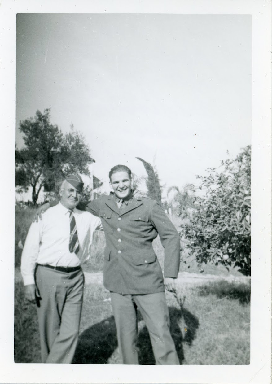 Paul L Hamaker with Father Reuben Hamaker