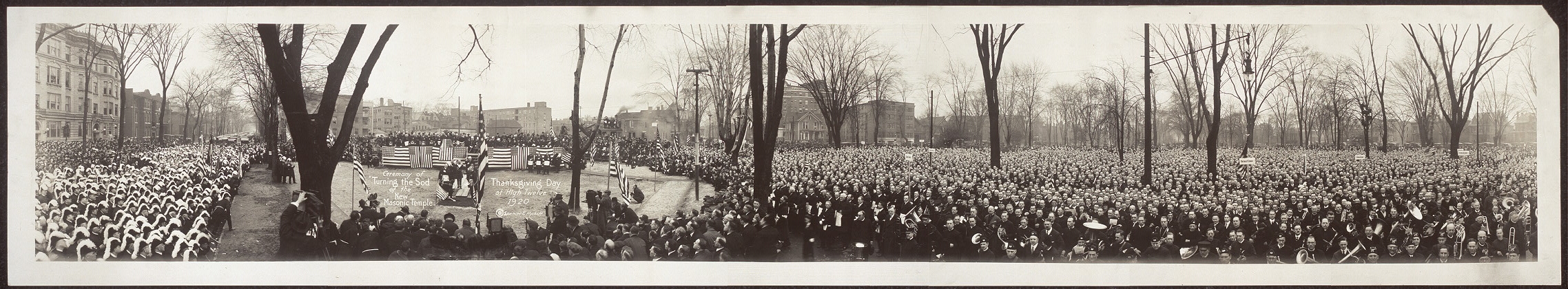 Ceremony of "Turning the Sod" of the New Masonic Temple,...
