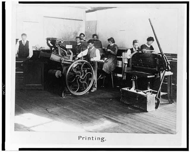 [Printing with printing presses at Claflin University,...