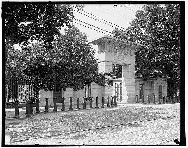[Main entrance, Mt. Auburn Cemetery,...