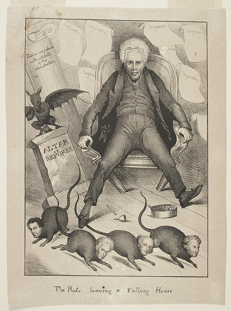 The rats leaving a falling house